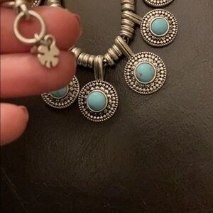 Lucky Brand Silver and Turquoise Necklace